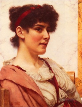 ジョン・ウィリアム・ゴッドワード Painting - 古典美 新古典主義の女性 ジョン・ウィリアム・ゴッドワード